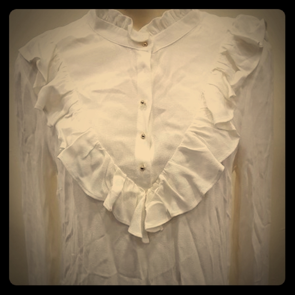 Ella Moss Ivory Blouse - Size Large - NWT